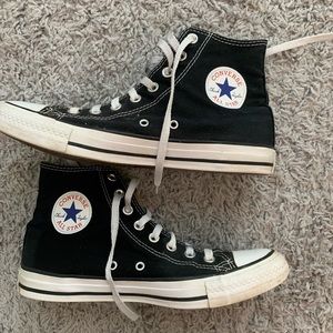 Black high top converse